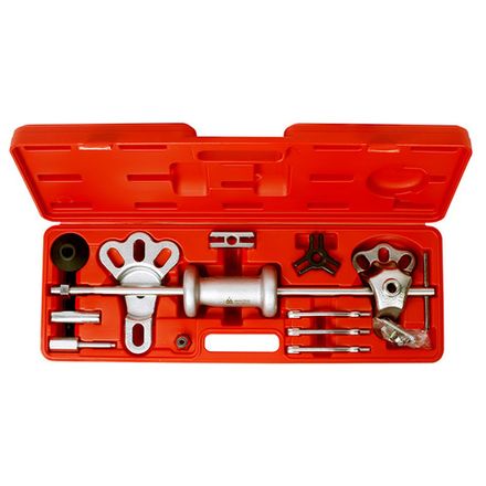 Цена на МАСТАК (100-40017C) Обратный молоток универсальный с принадлежностями, кейс, 17 предметов