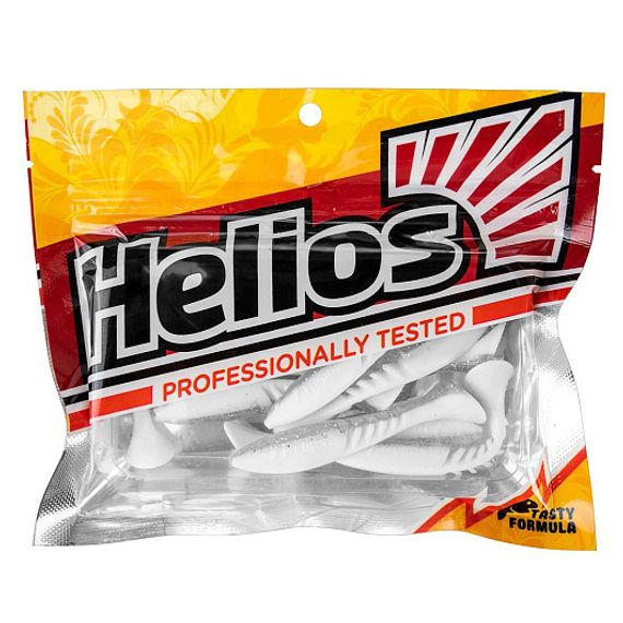 Виброхвост Slash 2,64&#39;/6,7 см White &amp; Sparkles 10шт. (HS-19-002) Helios