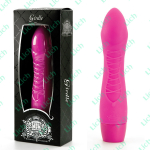 Вибромассажер розовый с имитацией шнуровки