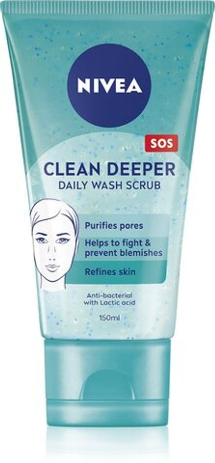 Nivea Clean Deeper - гель для глубокого очищения /   150  ml  / GTIN 9005800227290