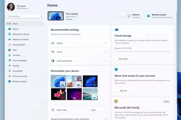 Настройки в Windows 11 будут подстраиваться под пользователя