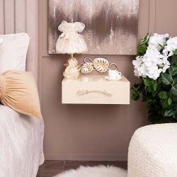 Тумба прикроватная Monstera Deliciosa (Монстера) подвесная Айвори