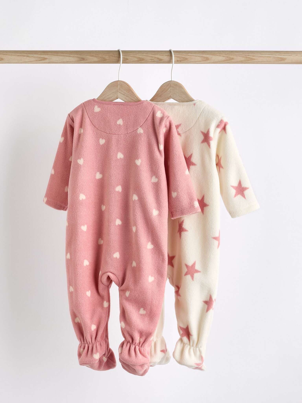 Комбинезон флисовый для малышей Next K79-434, 2 шт., Молочный, Розовый