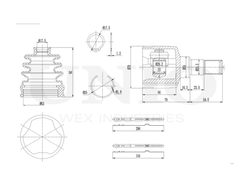 ШРУС внутренний UNIO CVJ-30013