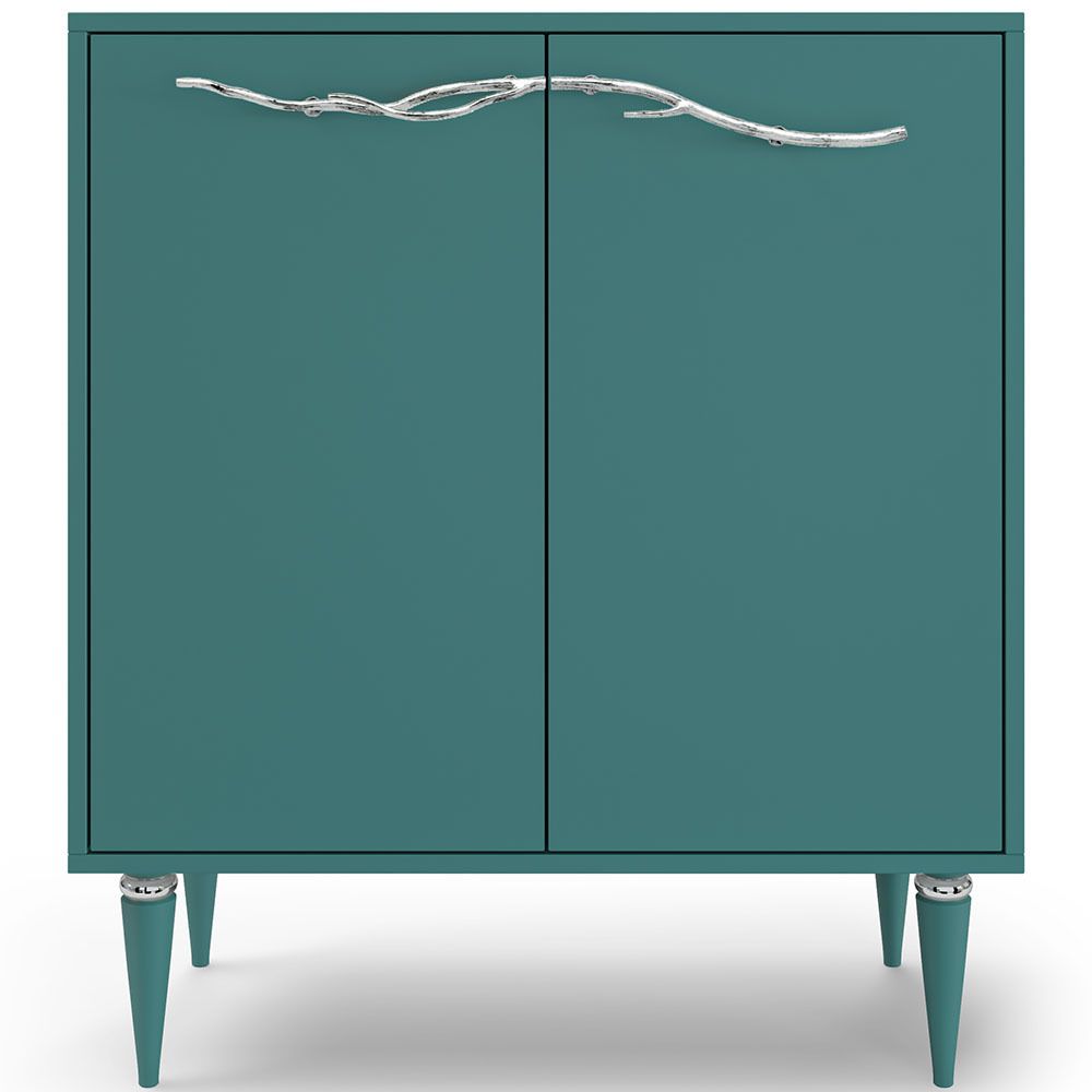 Комод Арт Колор matte Классик Сильвер с 2 полками Пастельно-синий матовый