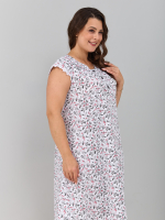 Ночная сорочка С-007/веточки-красныецветы