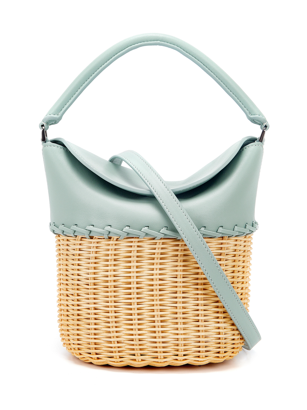 Сумка-корзинка JANE мятного цвета
