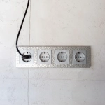 Рамка на 4 поста Hammer (серебряный) W0042406