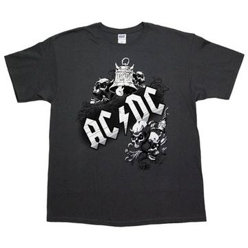 Футболка AC/DC серая ( Hells Bells черепа )