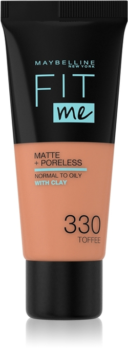 MAYBELLINE NEW YORK Fit Me! Matte+Poreless - Матирующая тональная основа для нормальной и жирной кожи, 30 ml