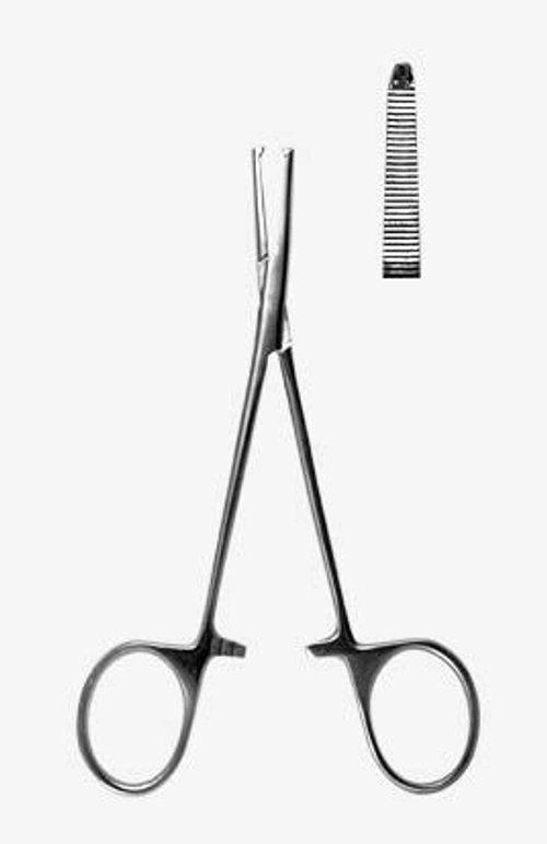 ВР- З-202 Зажим кровоостанавливающий 1х2 зубый зубчатый прямой 1 150 мм