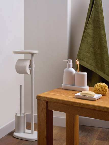 Подставка для ванных принадлежностей slim, белая, малая