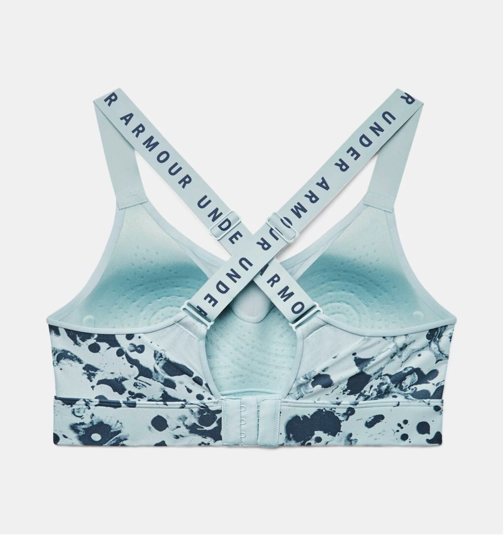 ТОП теннисный Under Armour Women's Armour Infinity High Printed Sports Bra - небесный