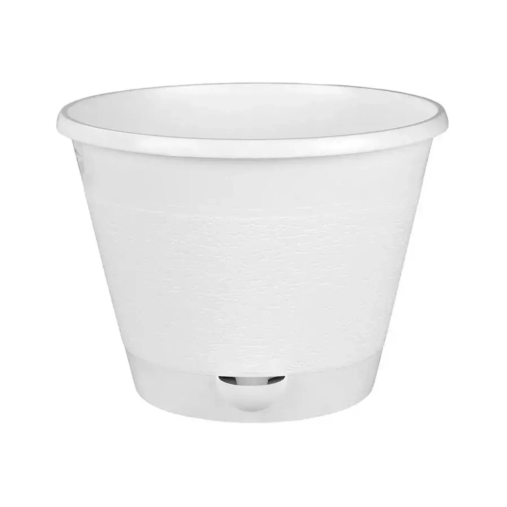 Горшок цветочный Мадера 3,5 л. с под. белый (комплект 20 шт)