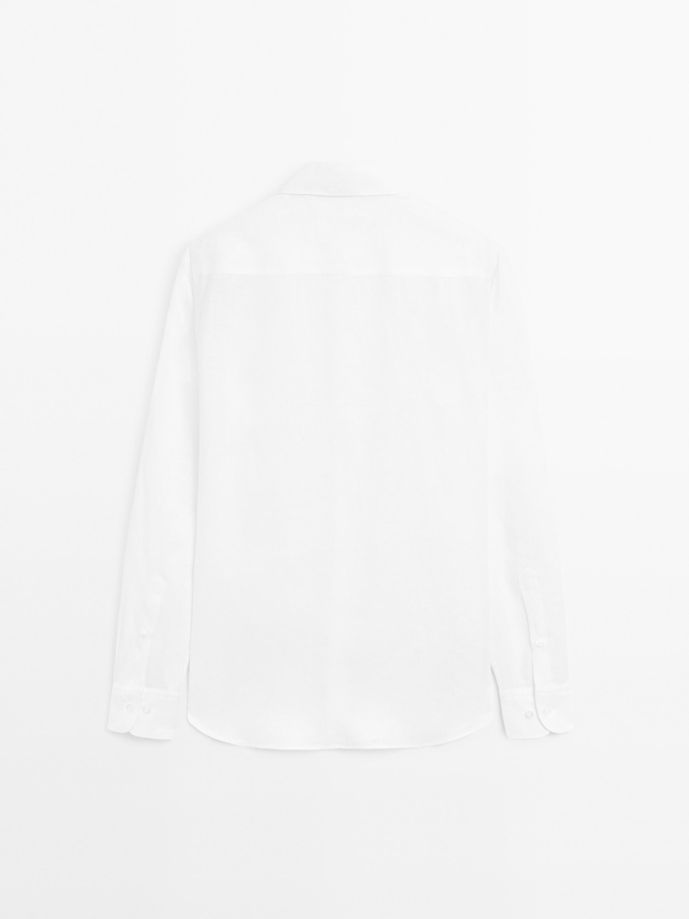 Massimo Dutti Рубашка приталенного кроя из 100% льна, белый