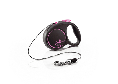 Flexi new Black Design рулетка для собак 8 кг трос 3 м.