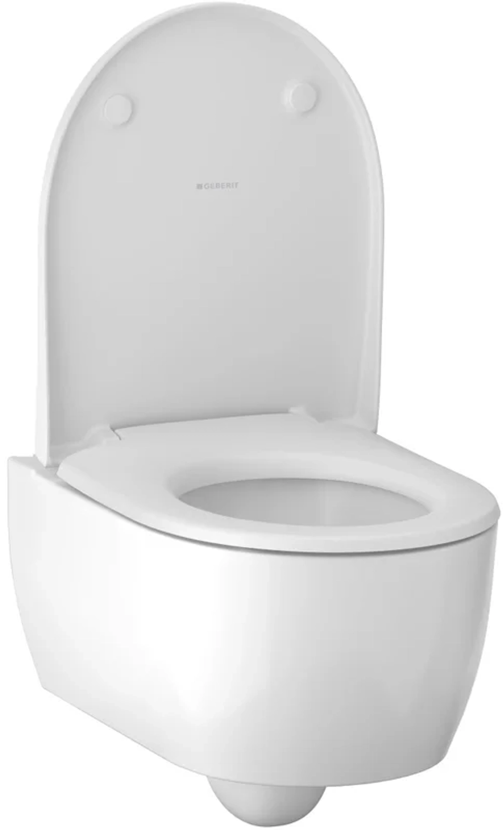 Унитаз подвесной без ободка iCon Rimfree 530 мм GEBERIT с тонким быстросъемным сиденьем с микрол