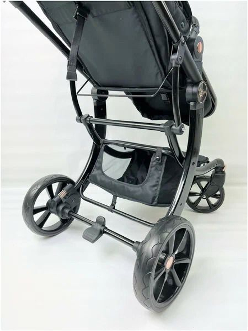 Детская коляска-трансформер Luxmom Dalux 608 3 в 1 для новорожденных, с автолюлькой , black