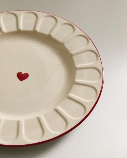 ZARA HOME РОЖДЕСТВЕНСКАЯ ДЕСЕРТНАЯ ТАРЕЛКА, БЕЛЫЙ