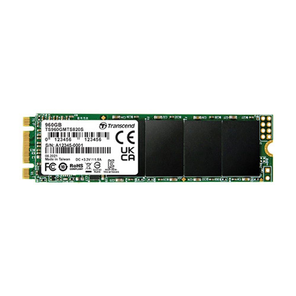 Твердотельный диск 120GB Transcend MTS820, 3D NAND, M.2, SATA III [R/W - 560/500 MB/s]