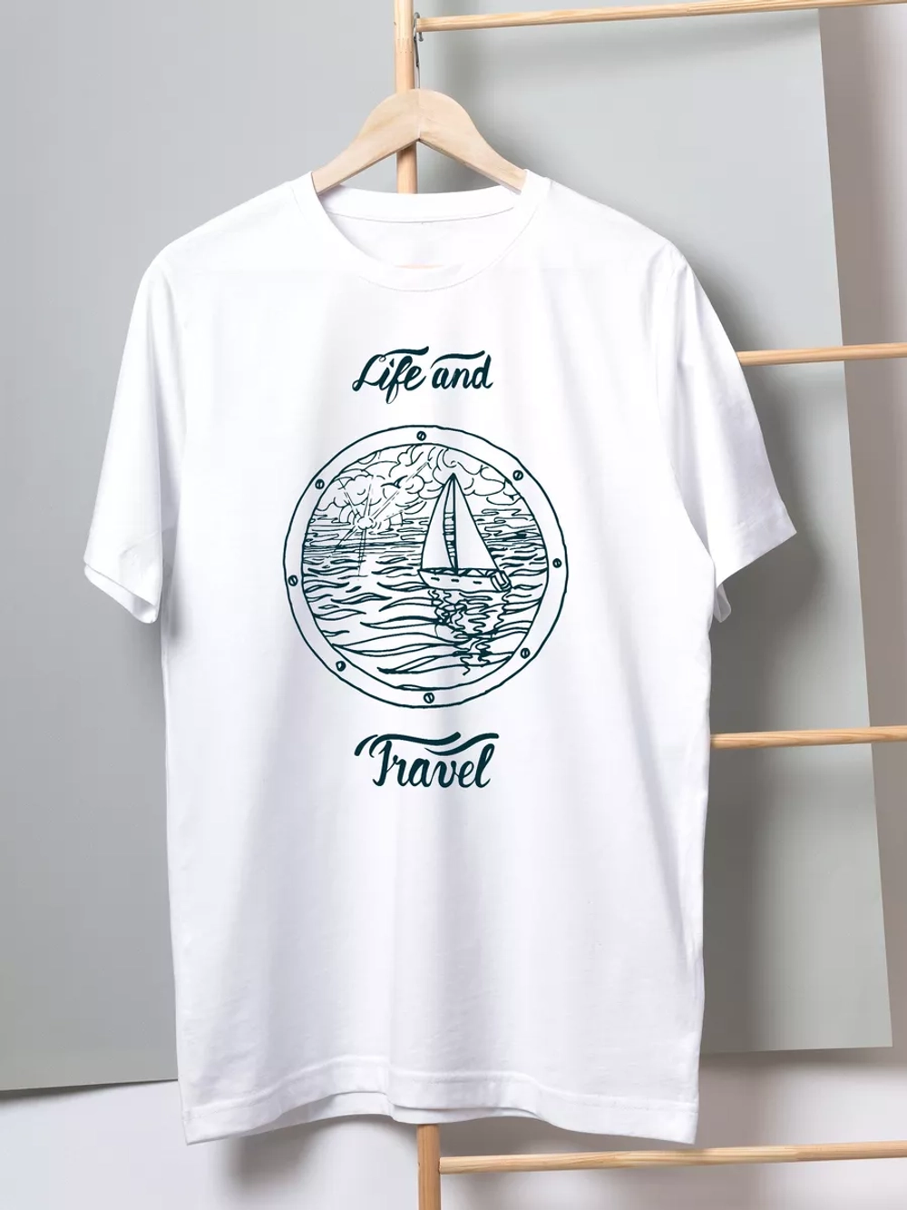 Футболка мужская оверсайз летняя белая с принтом