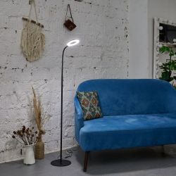 ULM-T610 7W-4500K-DIM BLACK Торшер напольный светодиодный. 7W. с регулировкой наклона. Сенсорный выключатель. Диммер. Черный. ТМ Uniel