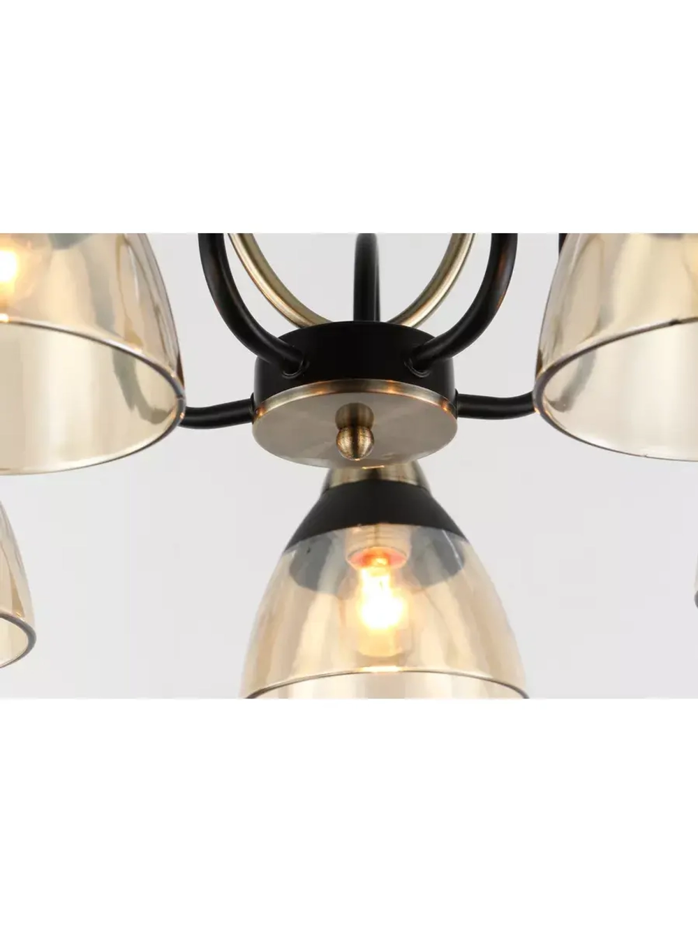 Люстра потолочная FIONA  E27*5*60W черный, бронза