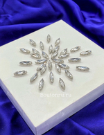 Пришивные стразы удлиненная лодочка 4х14