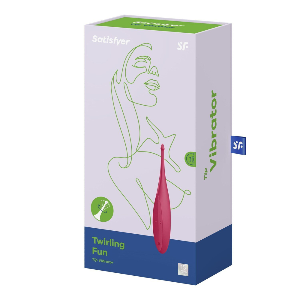Перезаряжаемый точечный вибромассажер Satisfyer Twirling Fun, малиново-красный