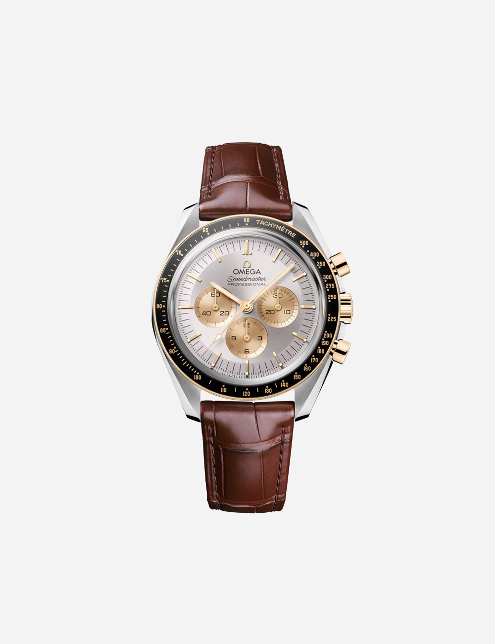 Наручные часы Omega Speedmaster Moonwatch Professinal Aligator "Gold"