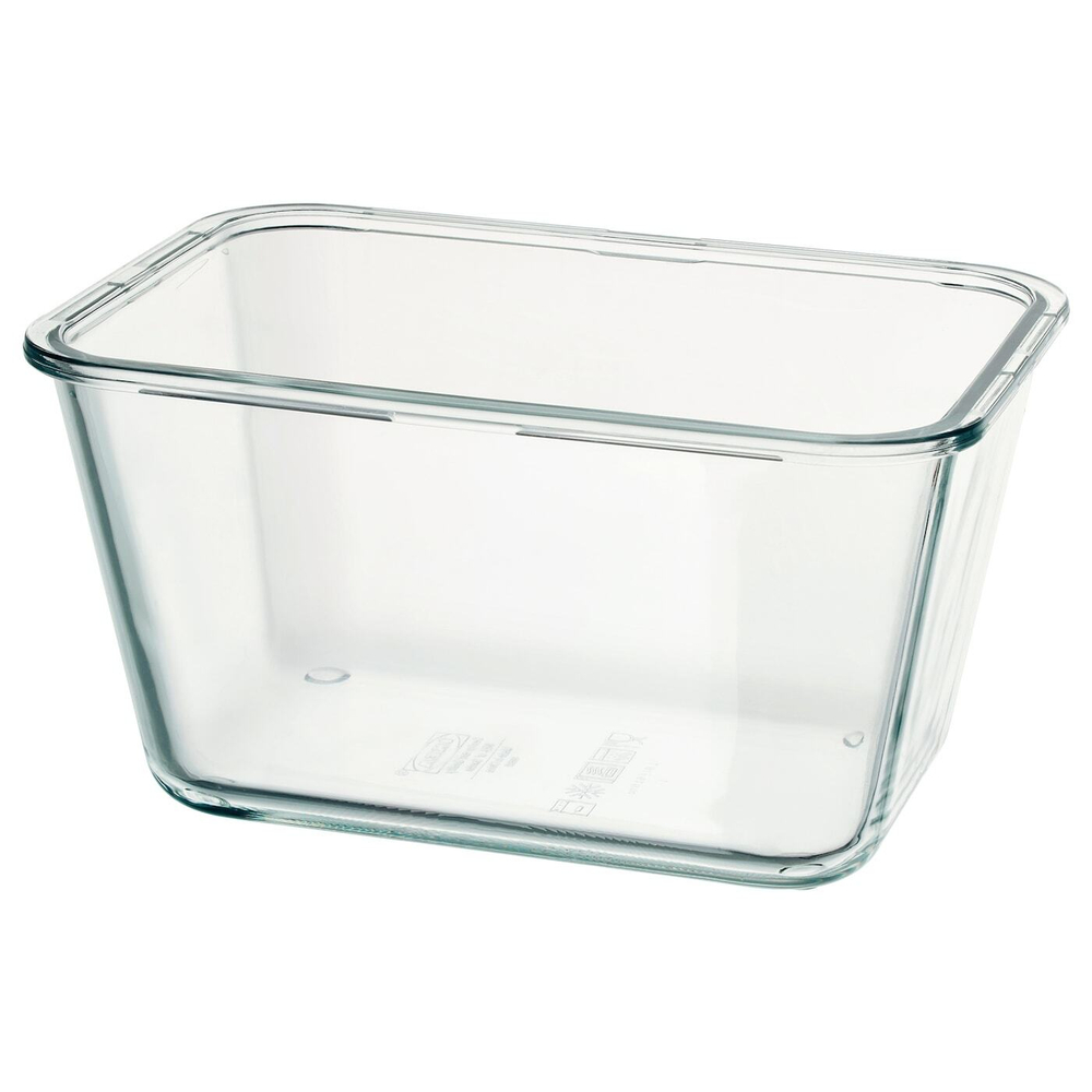 IKEA 365+ Контейнер для пищевых продуктов, прямоугольный/стеклянный, 1,8 л