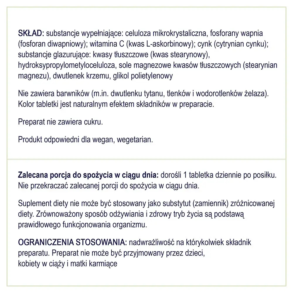 Naturell Organic Zinc + C - 60 таблеток