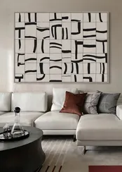 Постер Sense 120х90 см, бежевый, чёрный