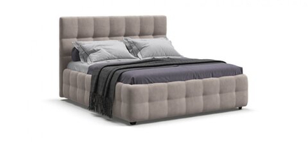 Босс Кровать+ПМ 140 Велюр Монолит латте