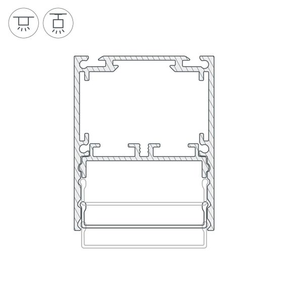 Профиль Arlight SL-Line-4050-3L-2000 Anod 044666