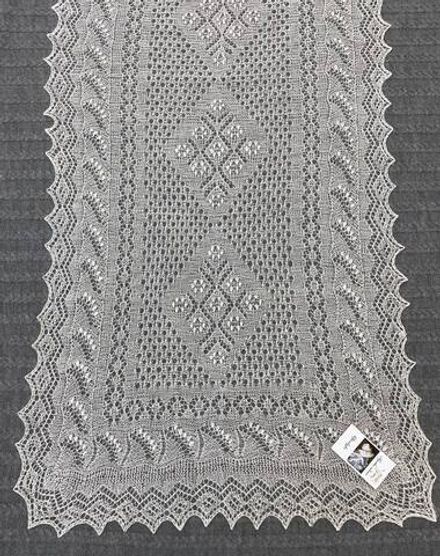 Пуховый палантин ажурный Р160х60