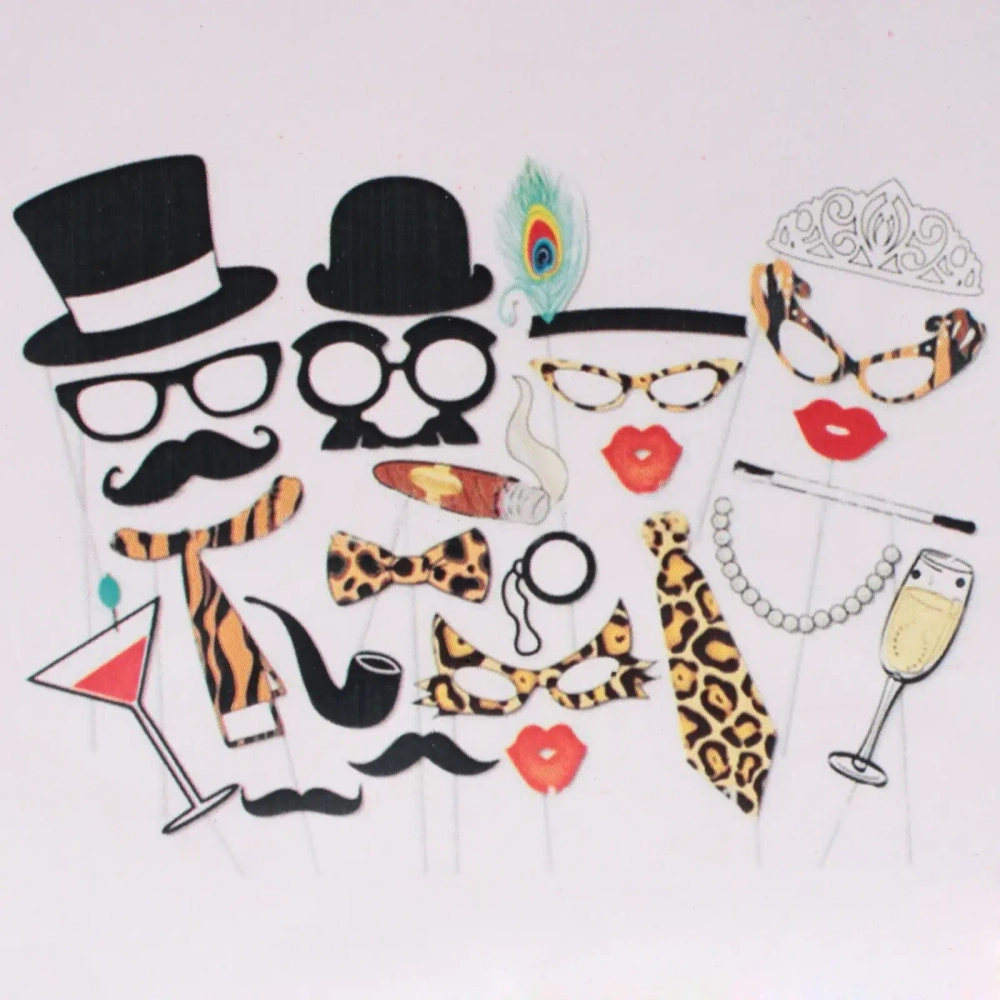 Фотобутафория «Весёлые принты» набор 22 предмета