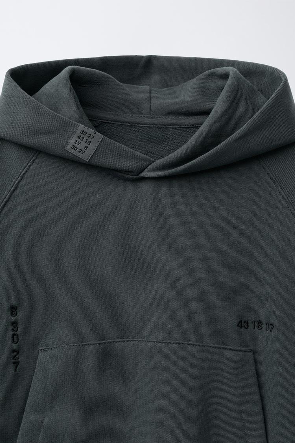 ZARA ХУДИ С ВЫШИВКОЙ, АНТРАЦИТОВО-СЕРЫЙ