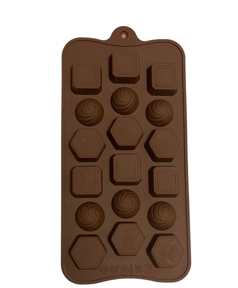 Форма для шоколада Конфеты микс 18в1, силикон 20,5*10,5см (Китай)