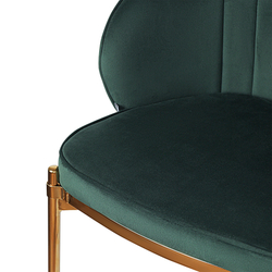 Стул полубарный Coral, велюр, темно-зеленый