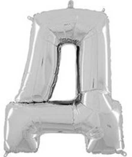 Буква "Д" серебро 65 см