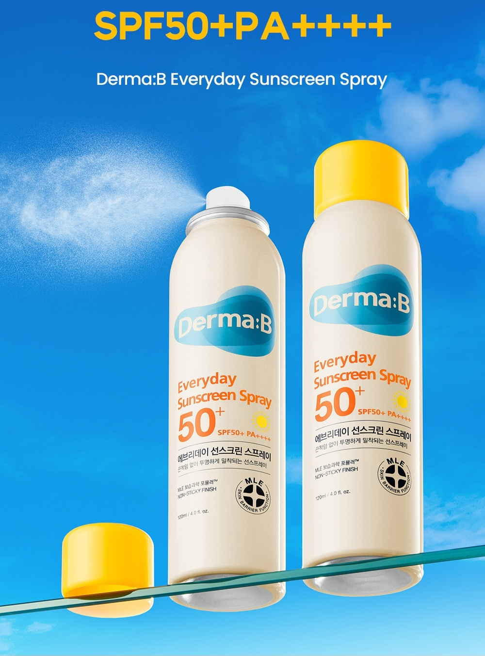 DERMA B Солнцезащитный спрей на каждый день Everyday SPF50+ PA++++, 200 ml