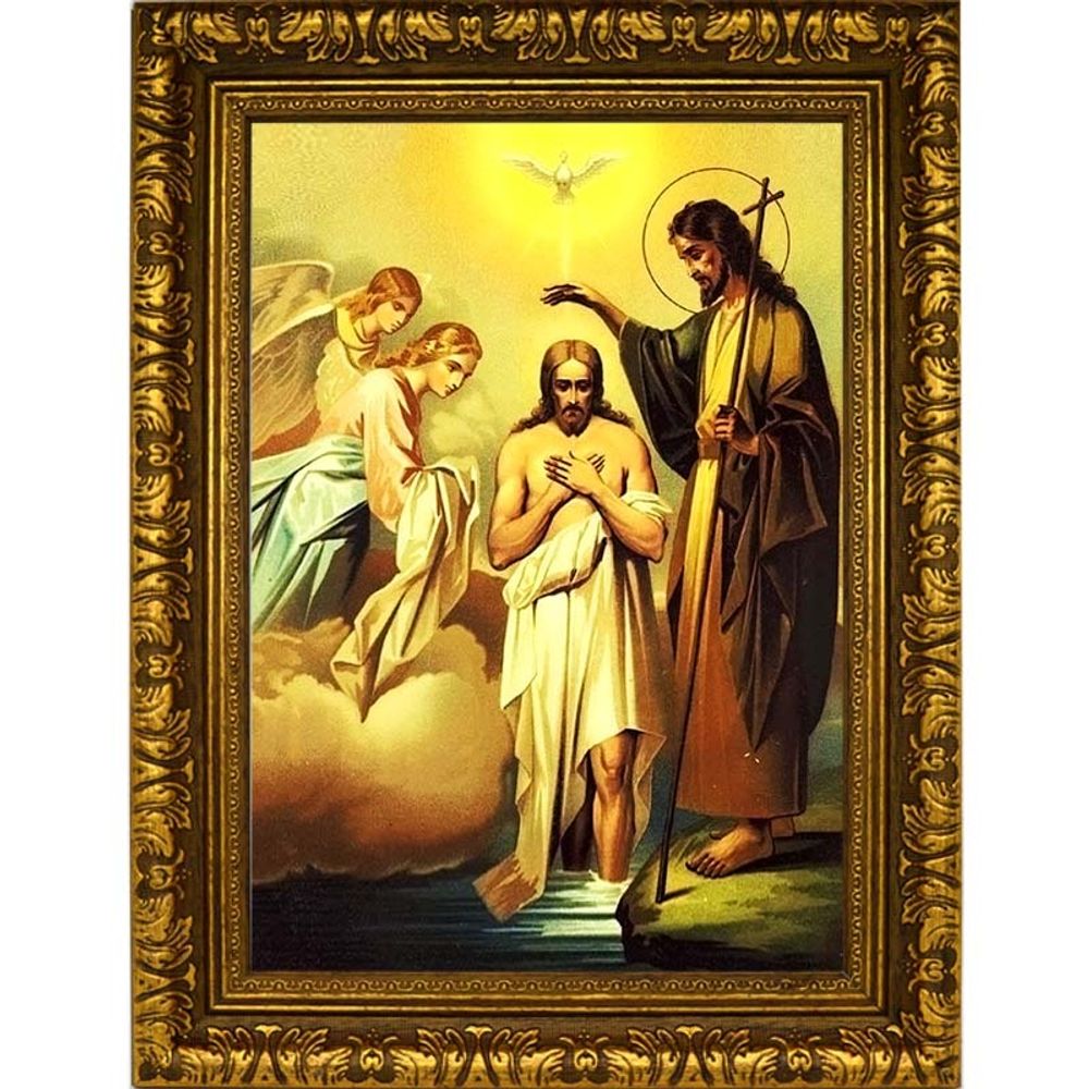 Богоявление (Крещение) Господне . Икона на холсте.