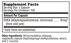 DHEA 10mg 100 капсул Klaire Labs / SFI Health