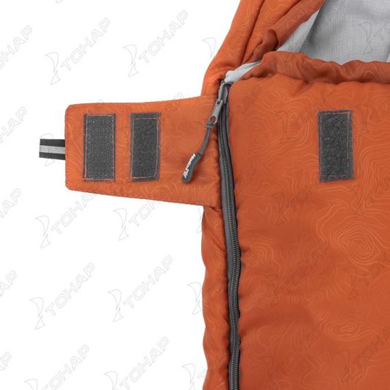 Спальный мешок TORO Wide 200R (220Х90, правый, стратекс, оранжевый) (T-HS-SB-TW-200R) Helios