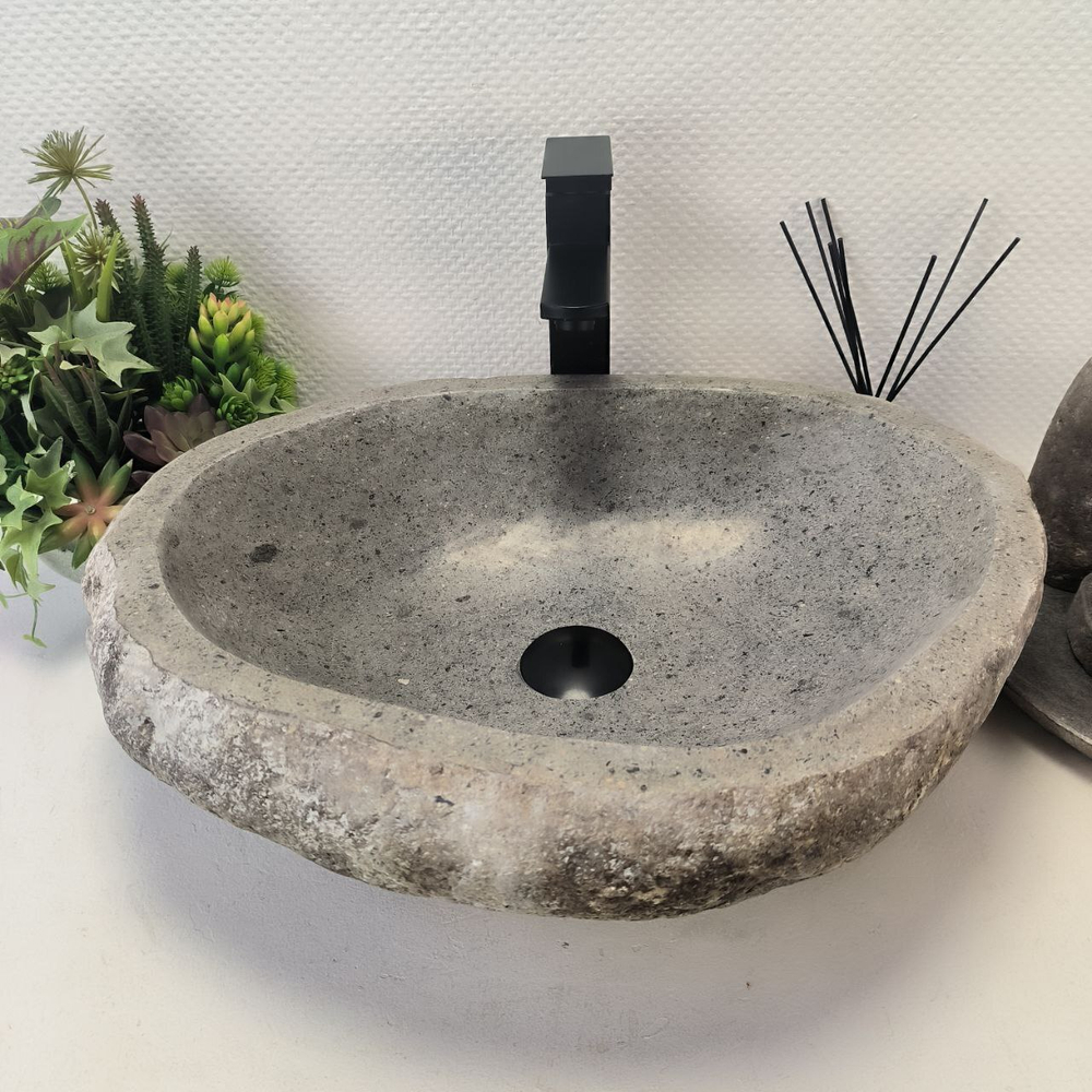 Раковина из речного камня RS-63688 (52*42*15) 0122