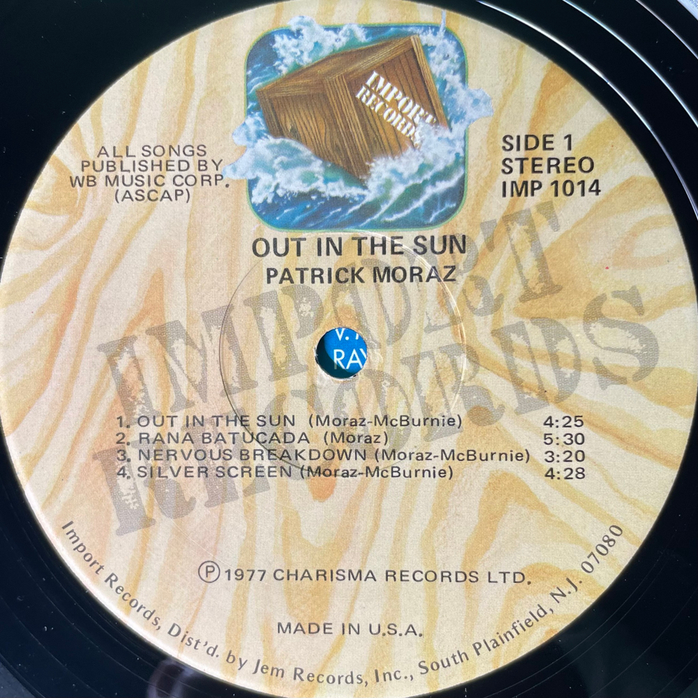Patrick Moraz ‎– Out In The Sun (США 1977г.)