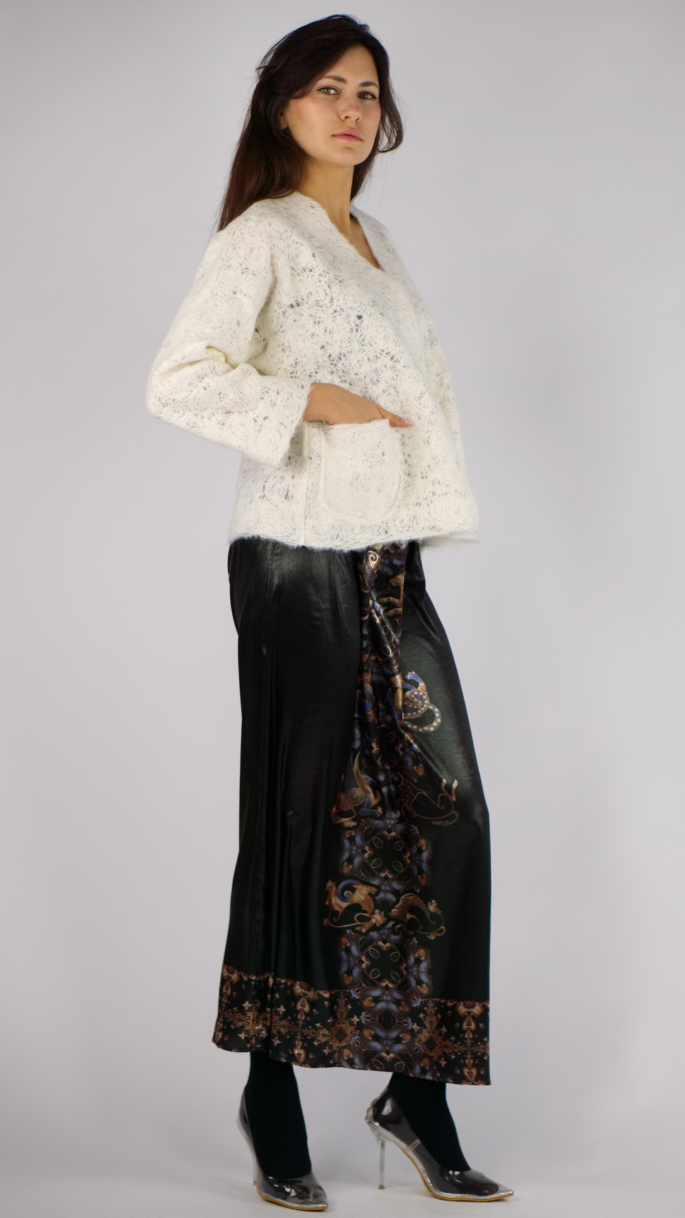 Шерстяной жакет «Белоснежный»