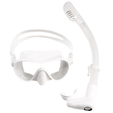 Комплект Scorpena маска+трубка для сноркелинга, белая Взрослый