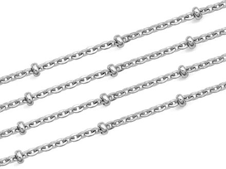 Цепь "Декоративная" с бусинами 2мм (1 метр)